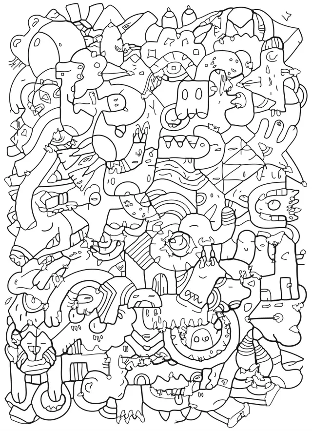 Coloriage Mandala zen avec motifs géométriques apaisants - Adulte à imprimer