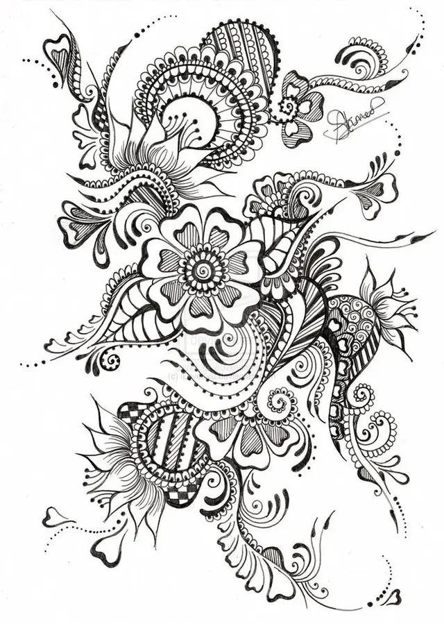 Coloriage Motifs abstraits relaxants pour adultes - Adulte à imprimer