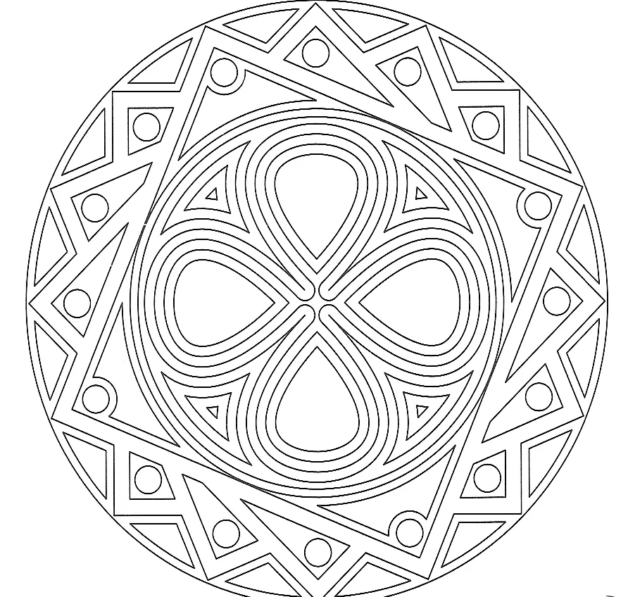 Coloriage Mandala apaisant pour adulte relaxation - Adulte à imprimer
