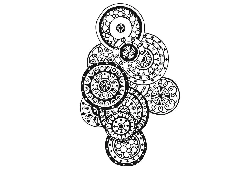 Coloriage Motifs zen complexe pour relaxation adulte - Adulte à imprimer