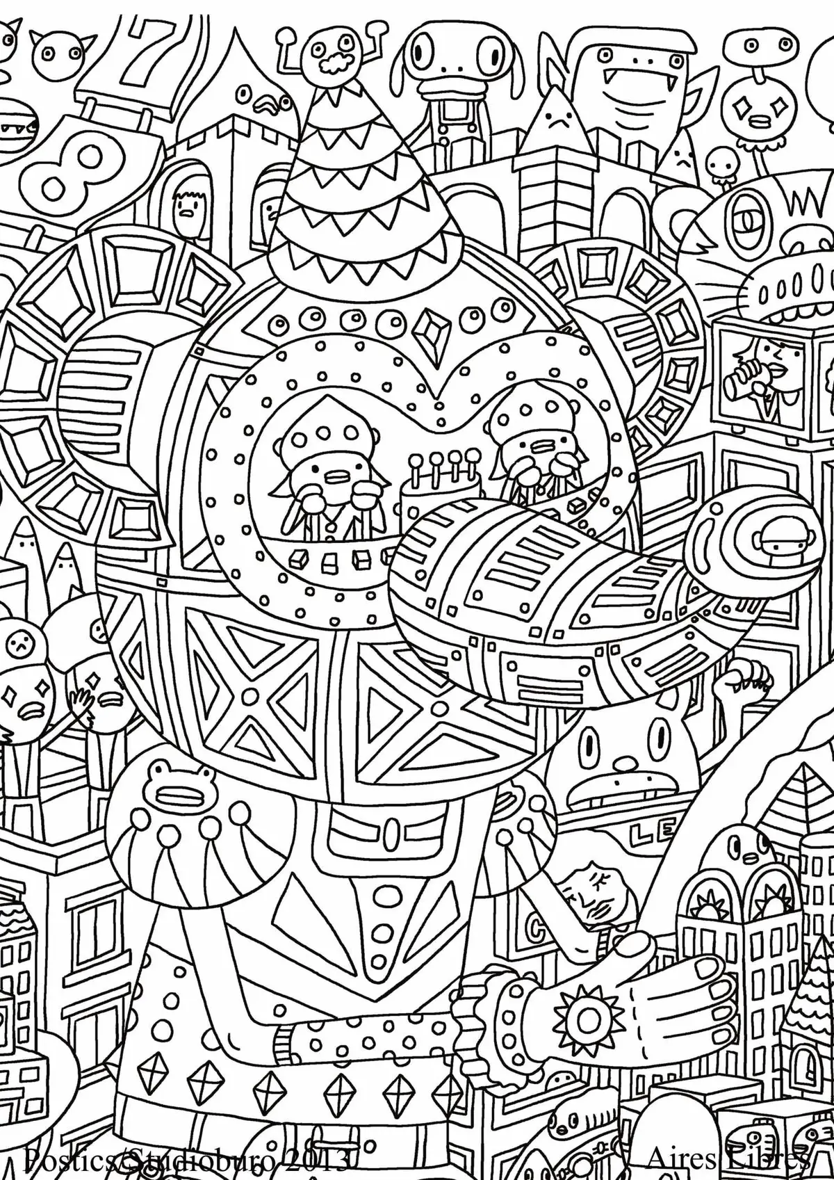 Coloriage Anti Stress Adulte Cultura Fantastique - Adulte à imprimer