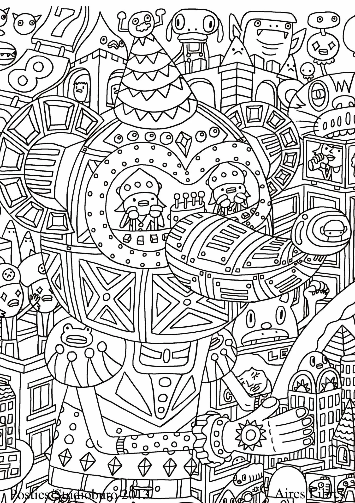 Coloriage Anti Stress Adulte Cultura Fantastique - Adulte à imprimer