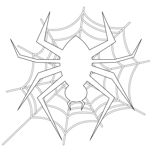 Desenho de Homem-Aranha Halloween para colorir