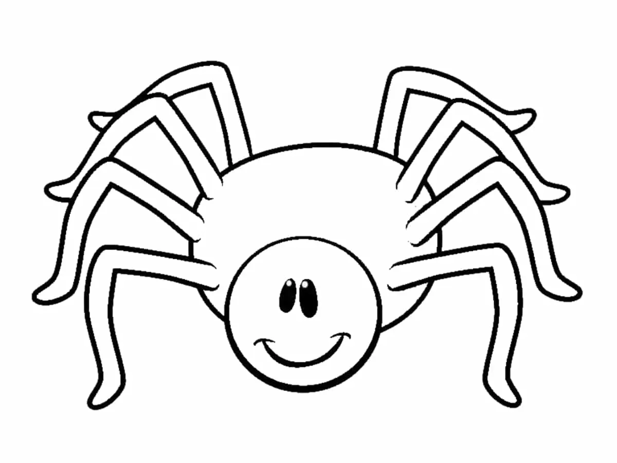 Coloriage Araignée Rigolote De Cave - Araignée à imprimer