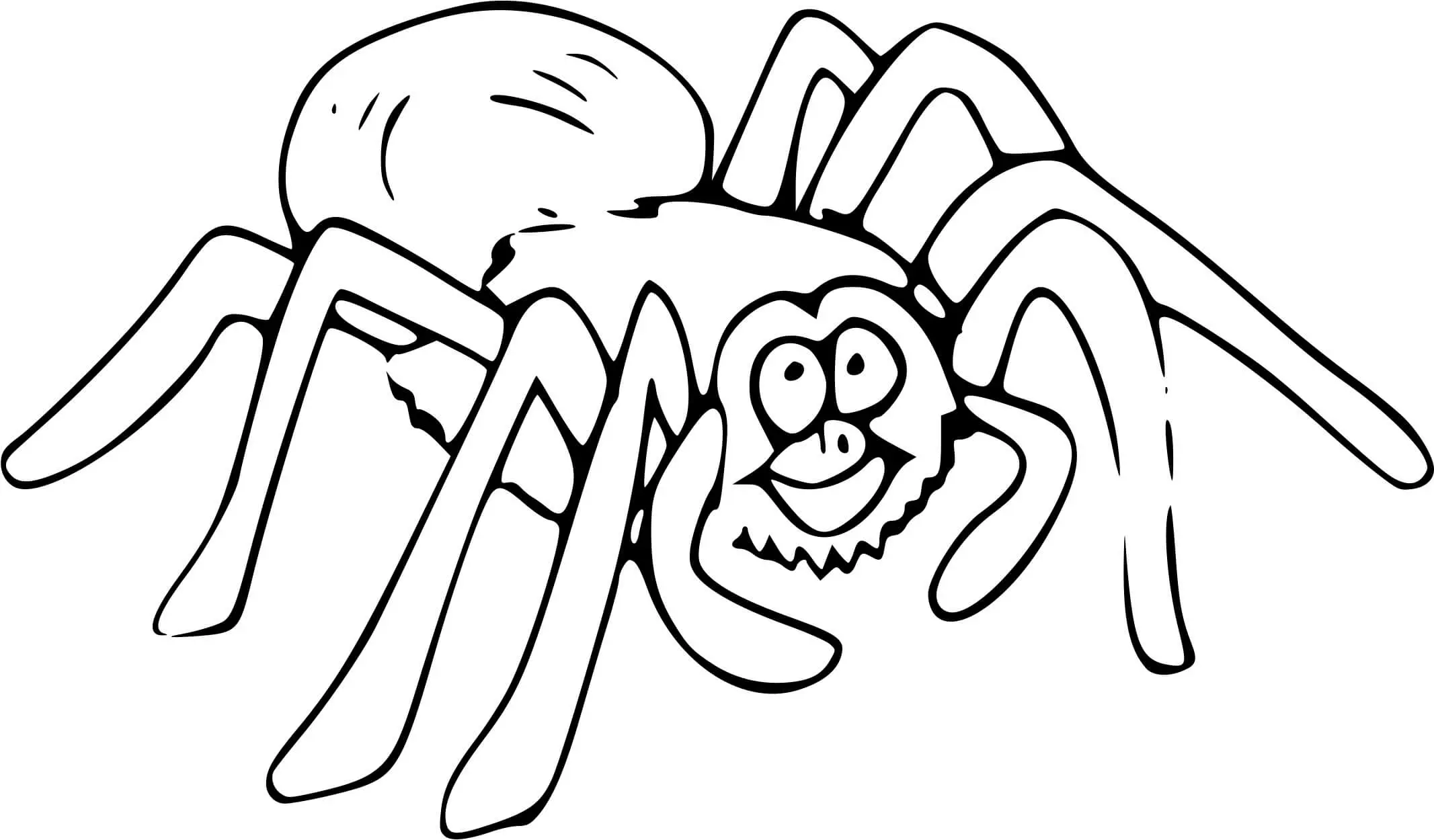 Coloriage Araignée Rigolote Et Epeurante - Araignée à imprimer