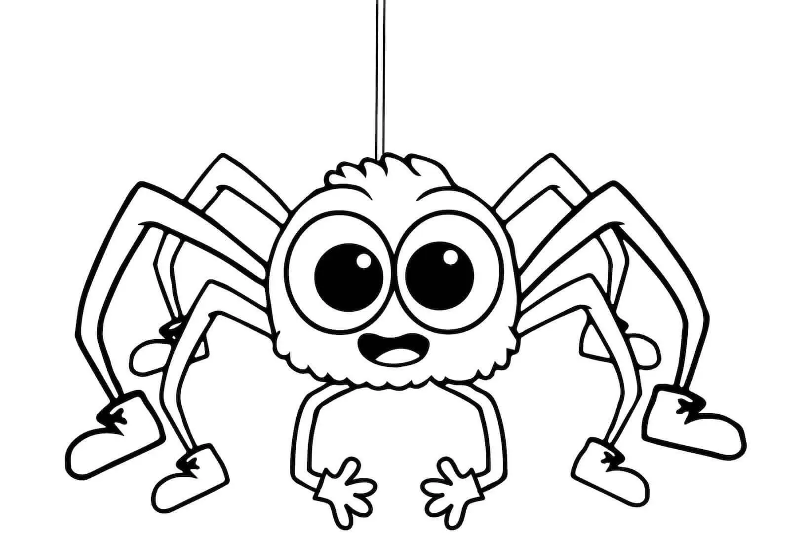 Coloriage Araignée Simple pour Enfants - Araignée à imprimer