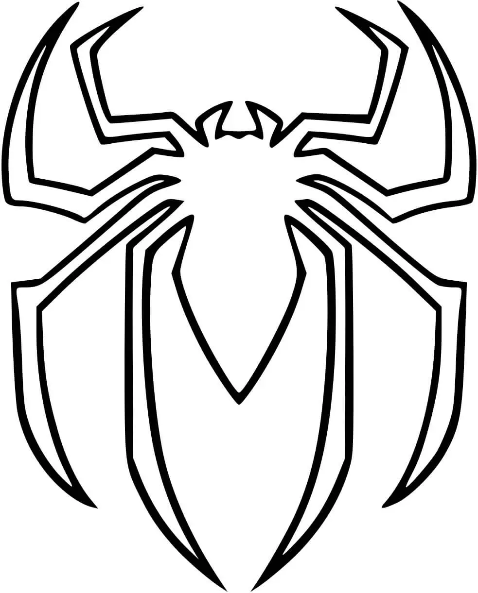 Disegno di Logo Ragno di Spiderman da stampare