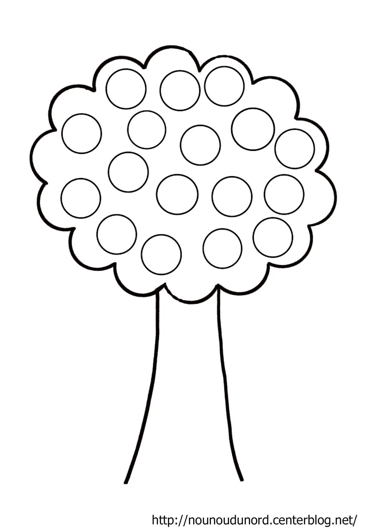 Tall Slender Tree in an Enchanted Forest coloring page to print
