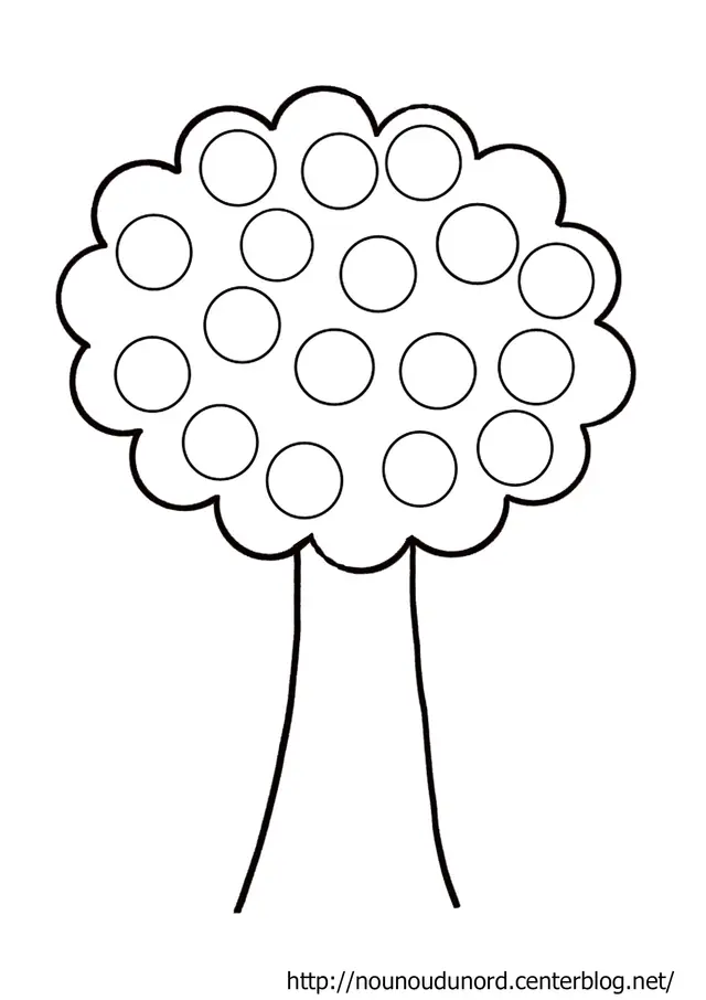 Coloriage Sapin élancé dans la forêt enchantée - Arbre à imprimer