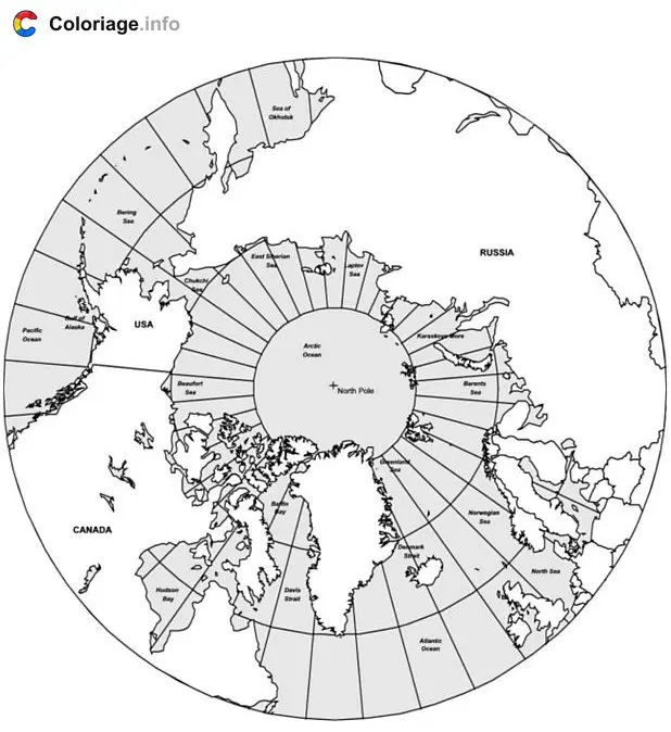 The Arctic coloring page to print