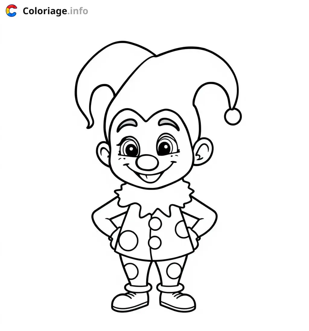 Coloriage arlequin enfant - Arlequin à imprimer