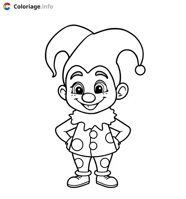 Coloriage arlequin enfant - Arlequin à imprimer