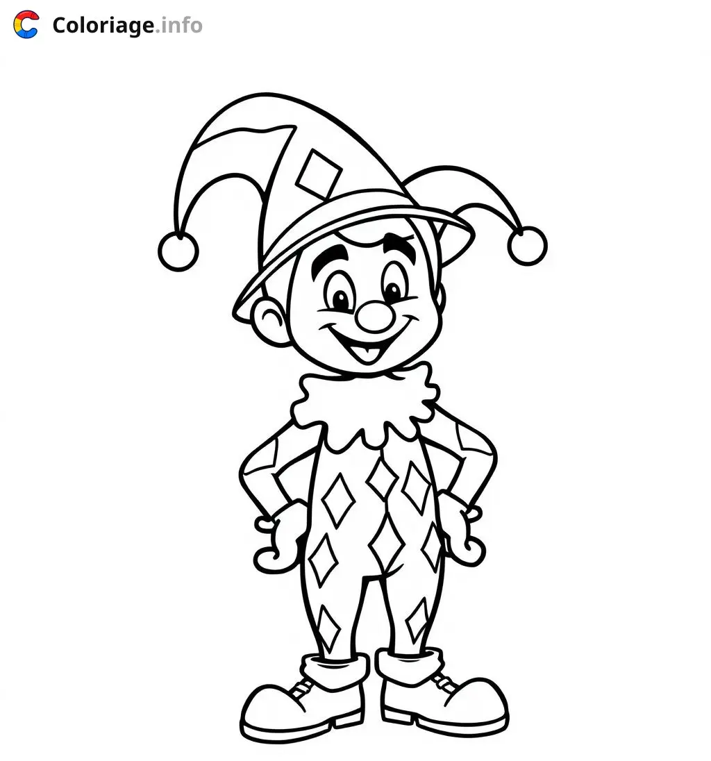 Coloriage arlequin maternelle - Arlequin à imprimer