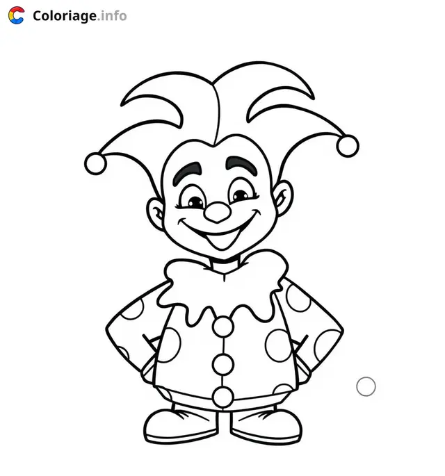 Coloriage arlequin pret pour le spectacle - Arlequin à imprimer