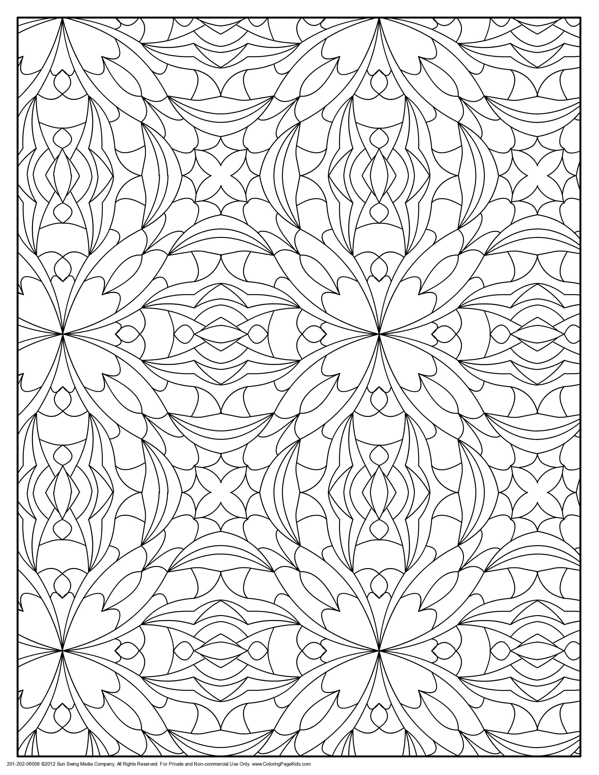 Ornamental Zen Zentangle coloring page to print