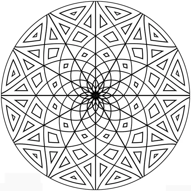 Coloriage Composition ornementale complexe apaisante - Art therapie à imprimer