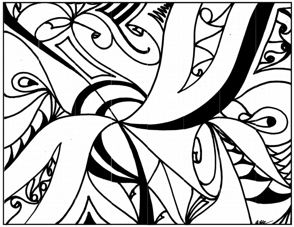 Soothing Geometric Mandala for Relaxation coloring page to print