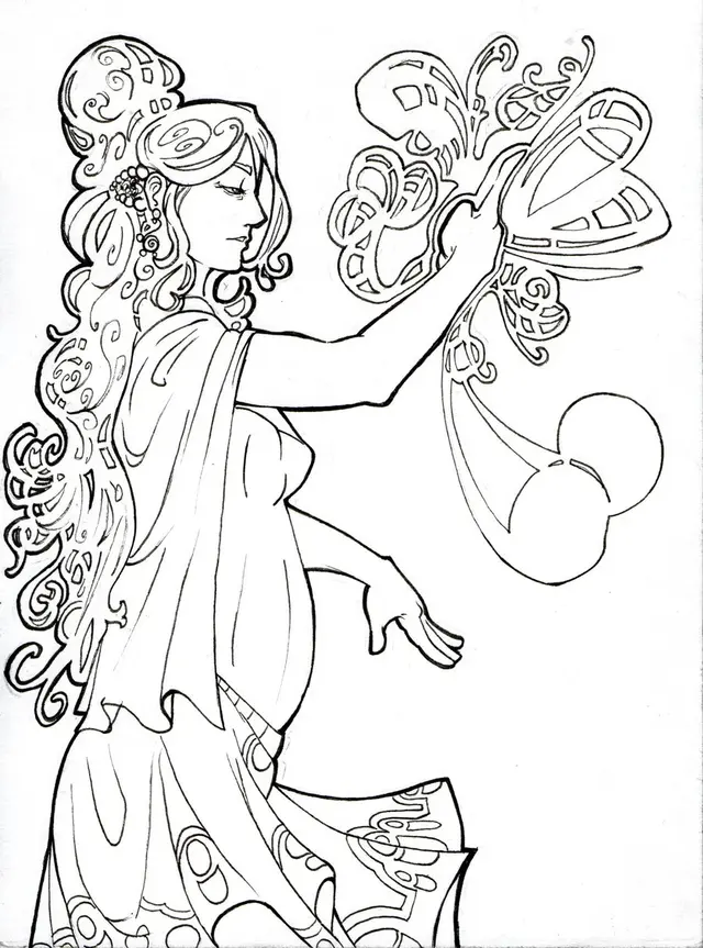 Coloriage Zentangle floral pour la méditation créative - Art therapie à imprimer