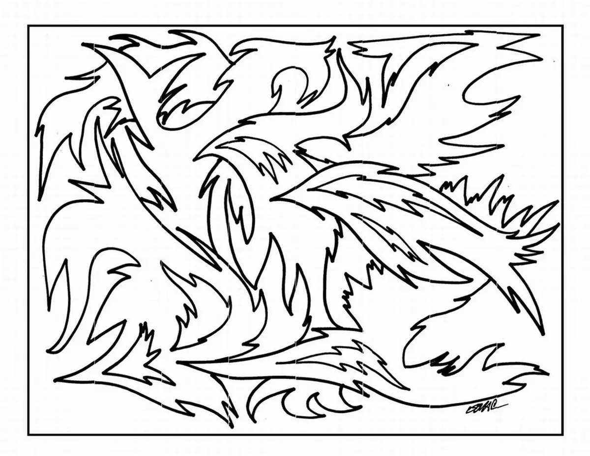 Soothing Spiral Geometric Patterns coloring page to print