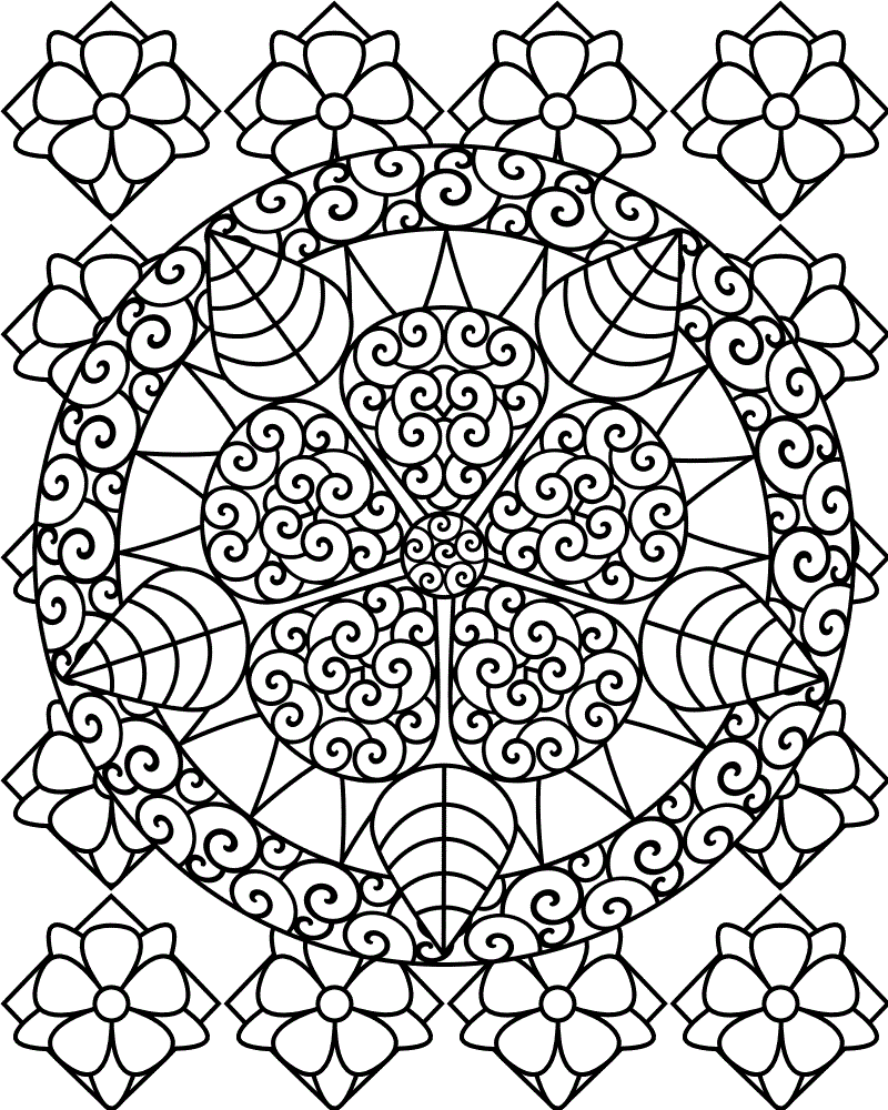 Spirals and Swirls for Wellness coloring page to print