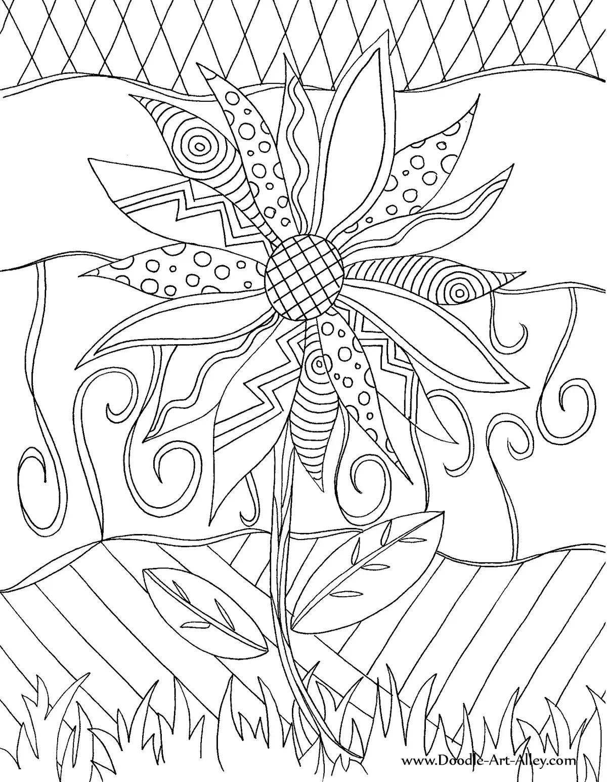 Geometric Mandala for Calm and Relaxation coloring page to print