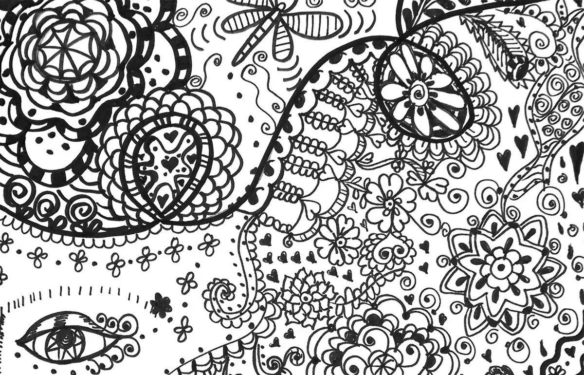 Soothing Abstract Patterns coloring page to print