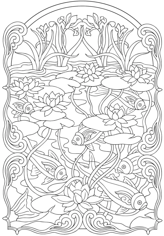 Zen Spirals for Relaxation coloring page to print
