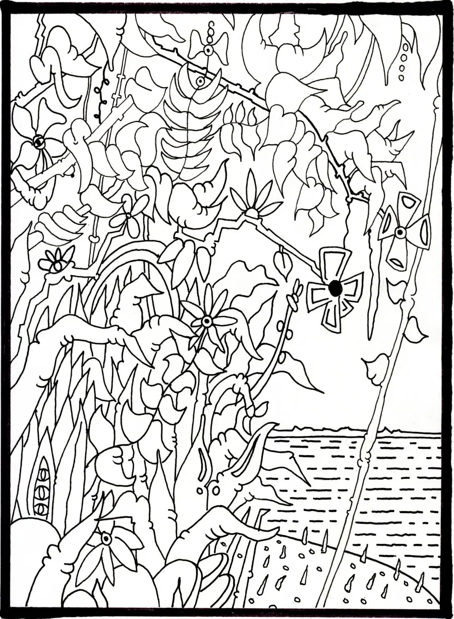 Soothing Abstract Patterns for Relaxation coloring page to print