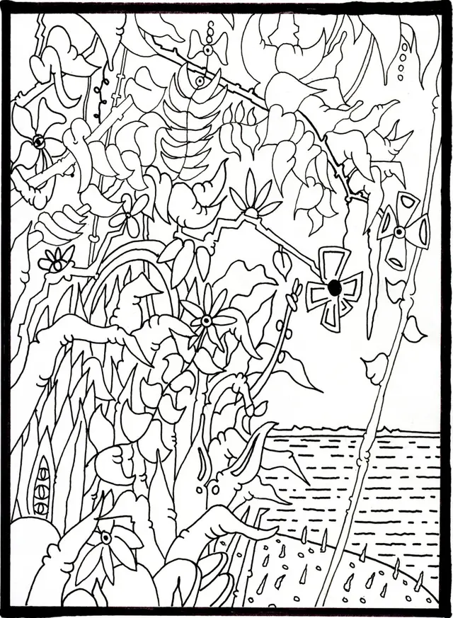 Coloriage Motifs abstraits apaisants pour détente - Art therapie à imprimer