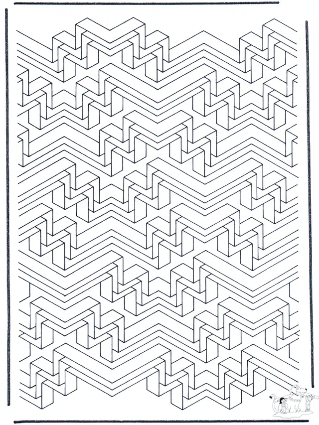 Coloriage Formes géométriques harmonieuses relaxantes - Art therapie à imprimer