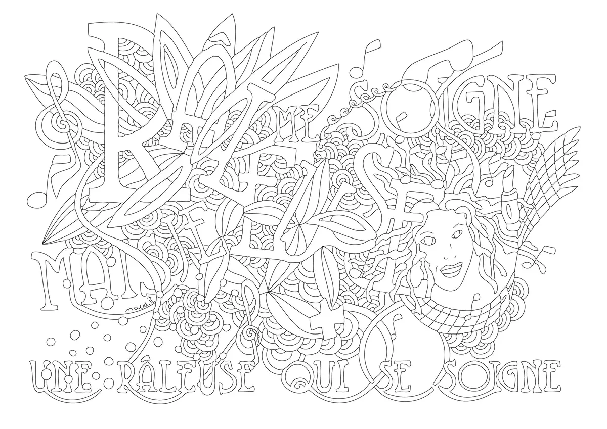 Soothing Patterns for Creative Relaxation coloring page to print