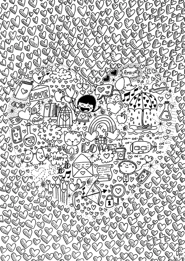Art Therapy 8 coloring page to print