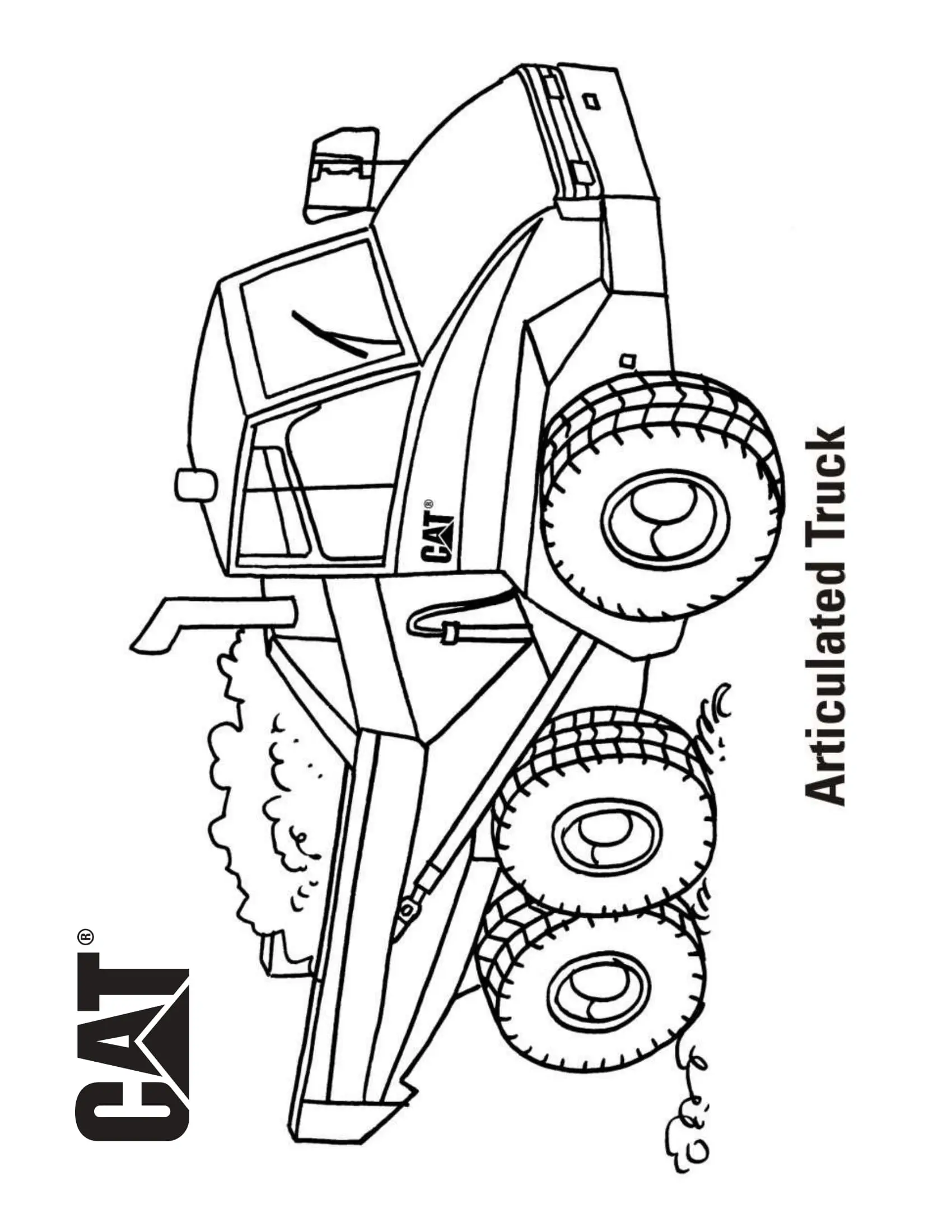 Coloriage Articulated Camion - Camion à imprimer