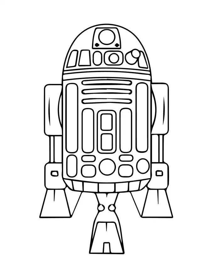 Coloriage R2-D2 le Droïde - Le Retour du Jedi - Star wars à imprimer