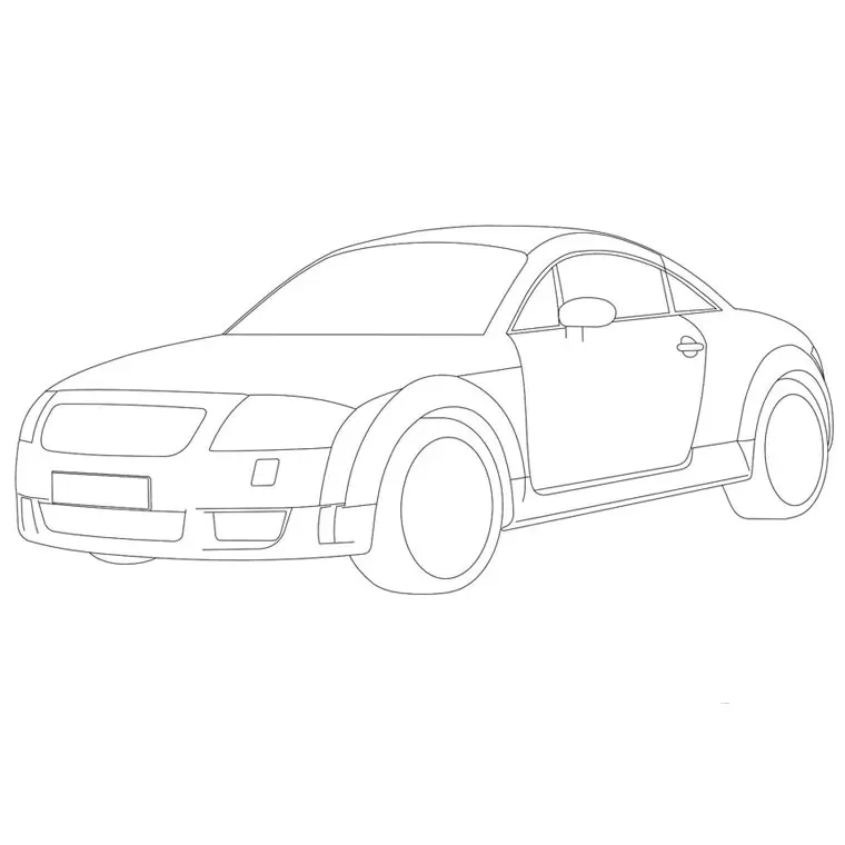 Coloriage Audi A4 - Voiture à imprimer
