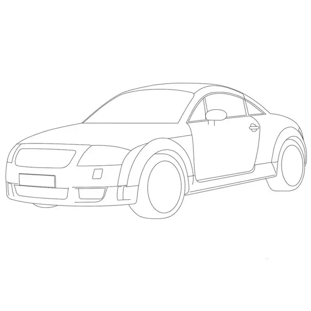 Coloriage Audi A4 - Voiture à imprimer