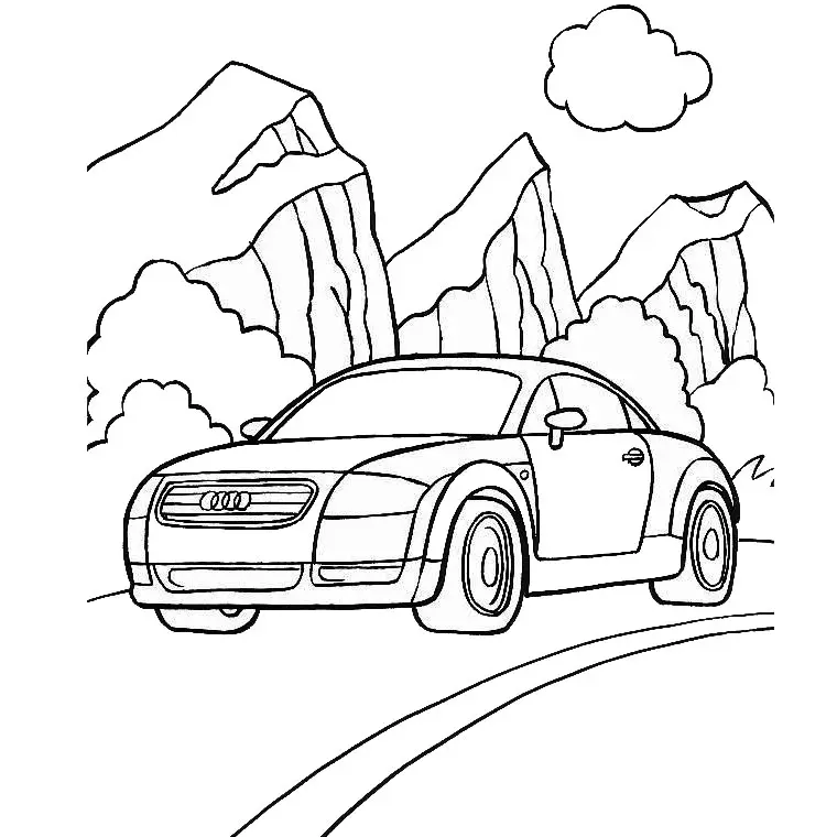 Coloriage Audi - Voiture à imprimer