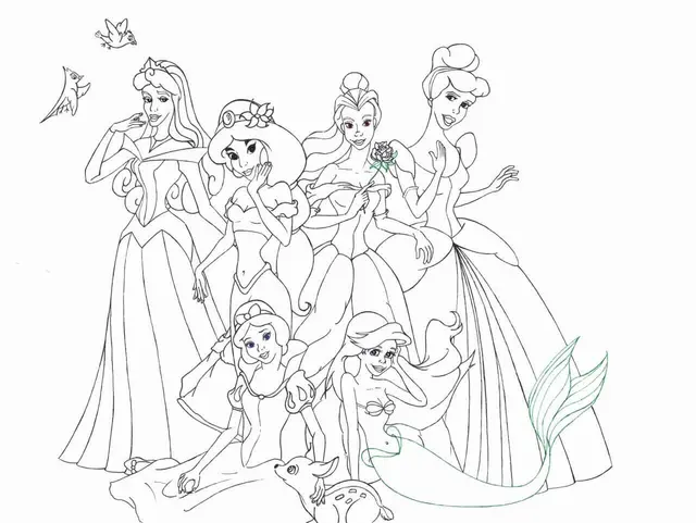 Coloriage Aurore Disney en robe de bal rose - Aurore à imprimer