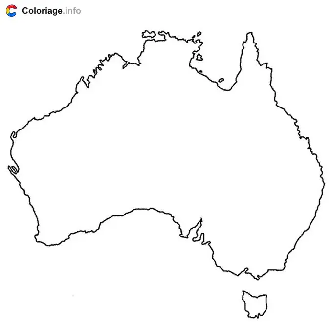 Australia coloring page to print