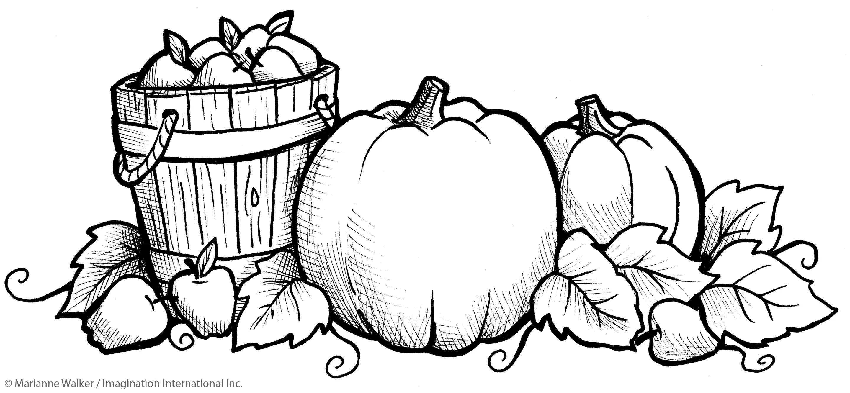 Coloriage Automne For Adults By Marianne Walker - Automne à imprimer