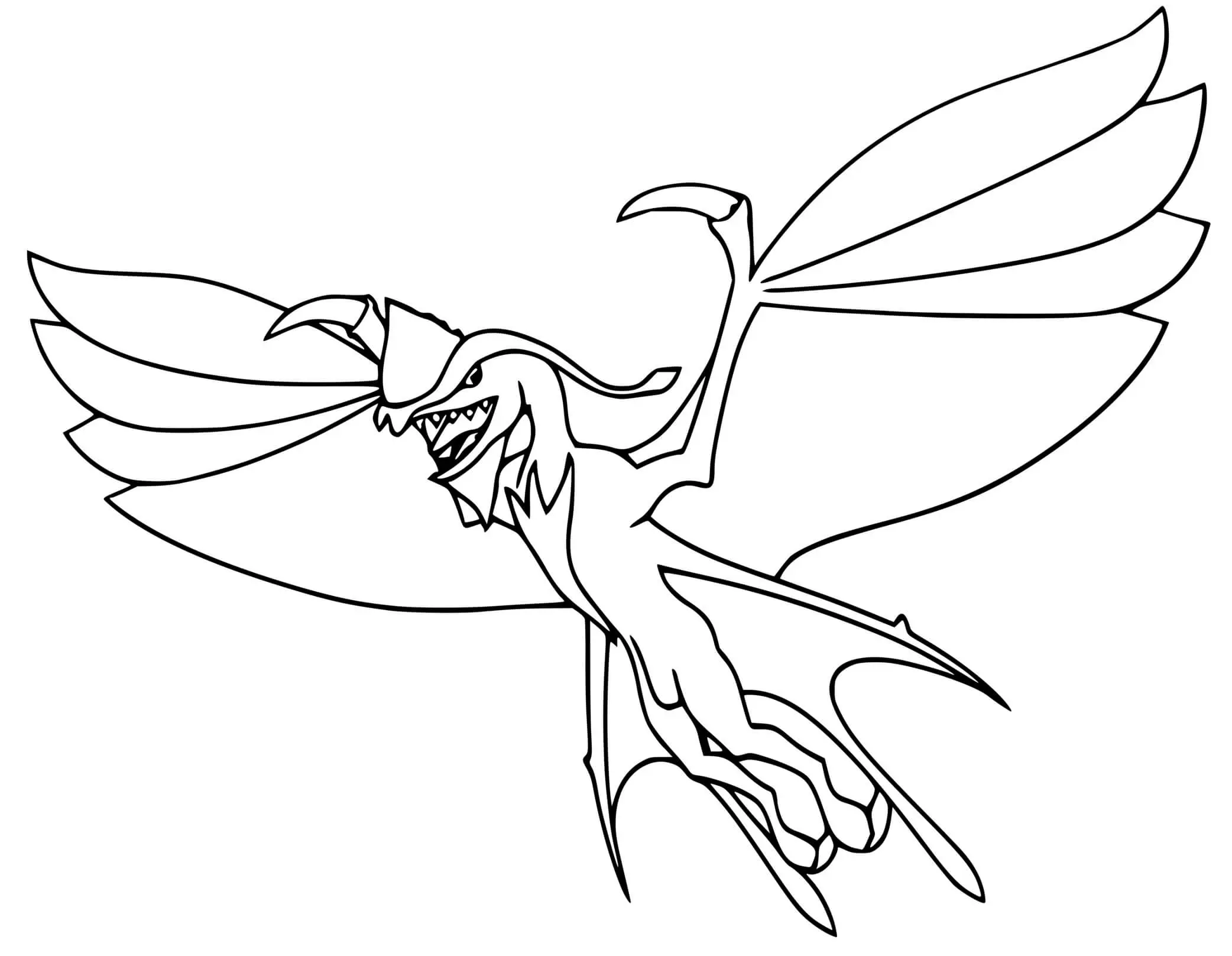 Coloriage Avatar 2 Créature Volante Grand Leonopteryx - Avatar à imprimer
