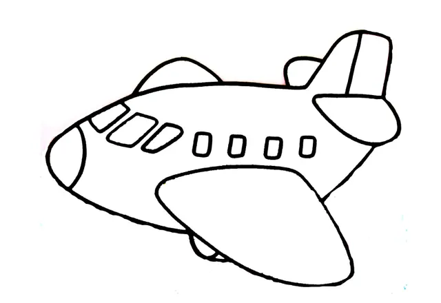 Coloriage Avion de chasse survolant les nuages - Avion à imprimer
