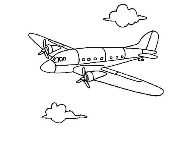 Coloriage Avion Facile Enfants - Avion à imprimer