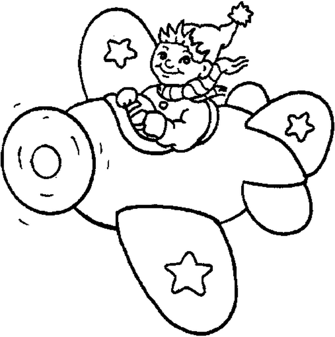Oui-Oui Airplane coloring page to print