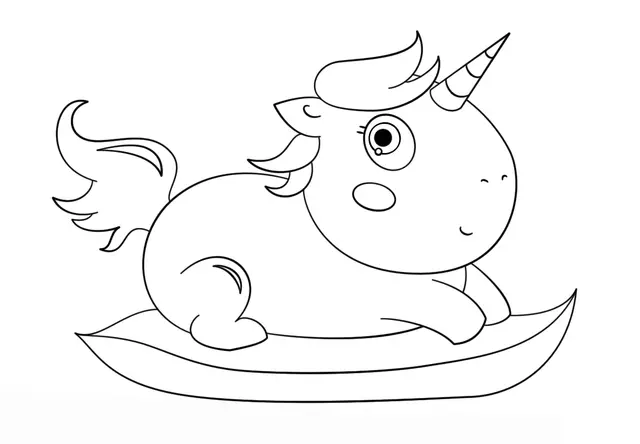 Coloriage Baby Chibi Licorne - Licorne à imprimer