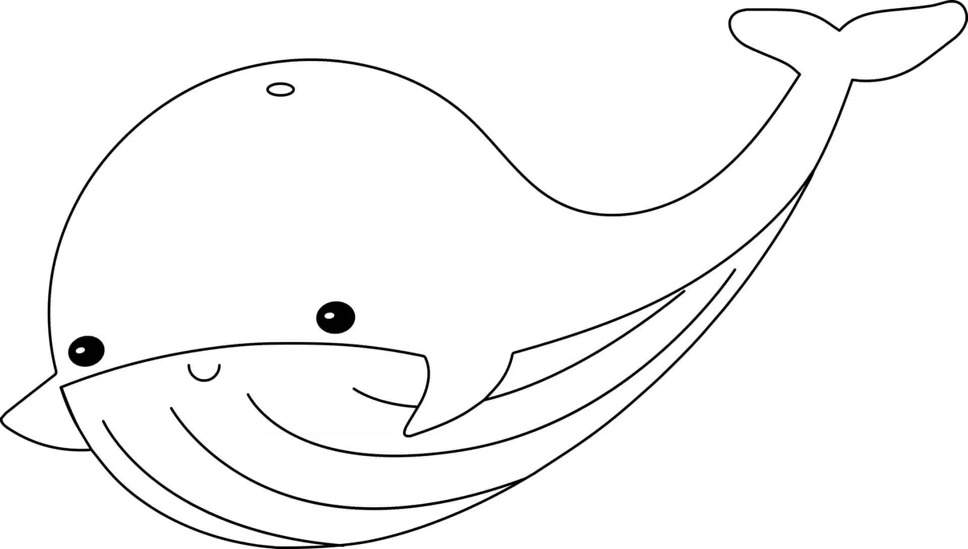 Coloriage Baleine Animal Marin Mignon - Animal à imprimer
