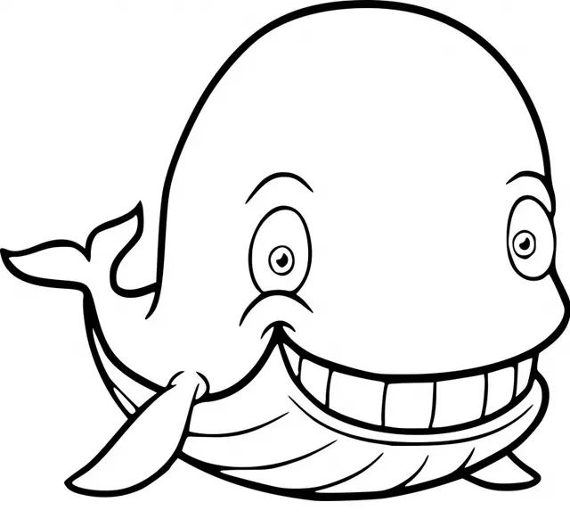 Blue Whale coloring page to print