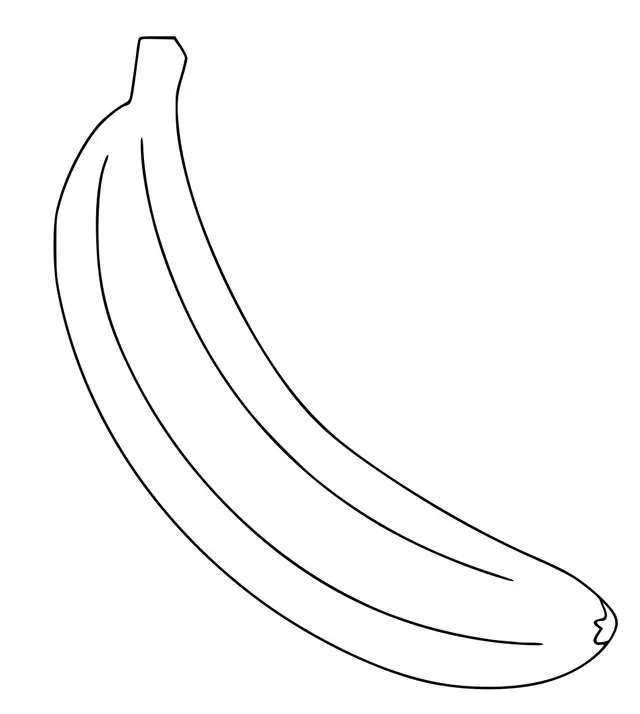 Coloriage Banane - Maternelle à imprimer