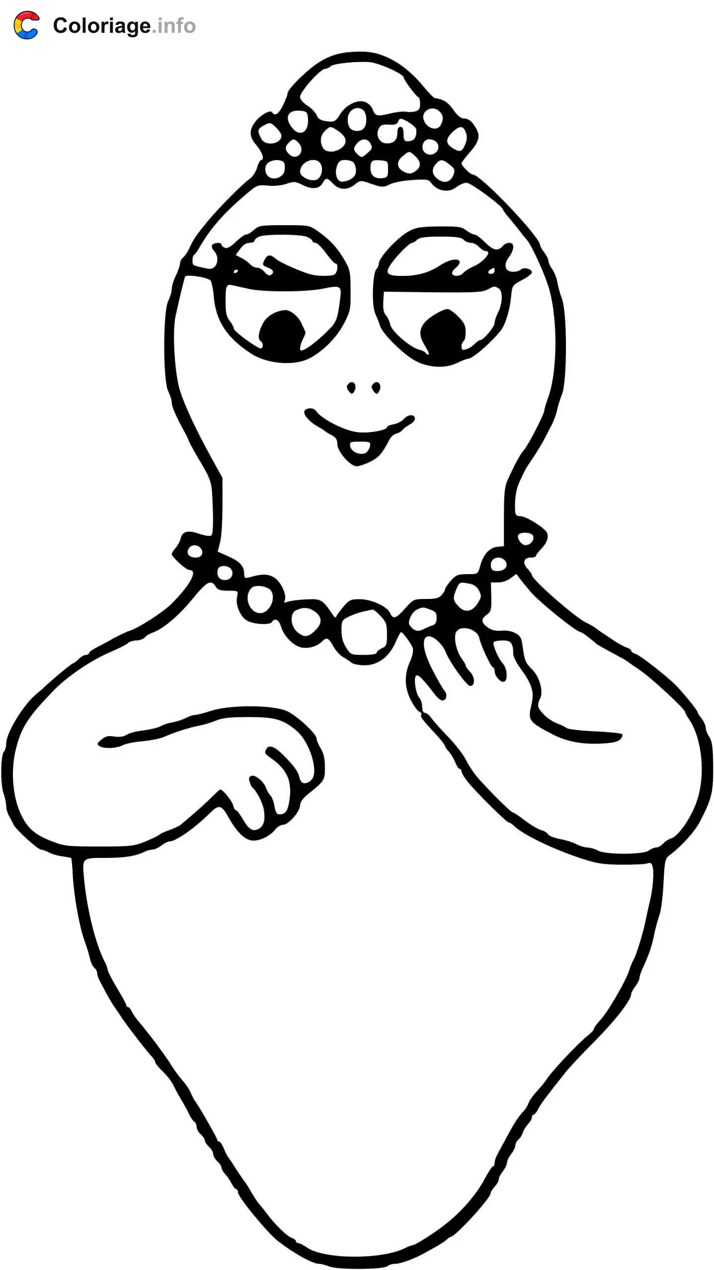 Barbabelle is the Prettiest coloring page to print