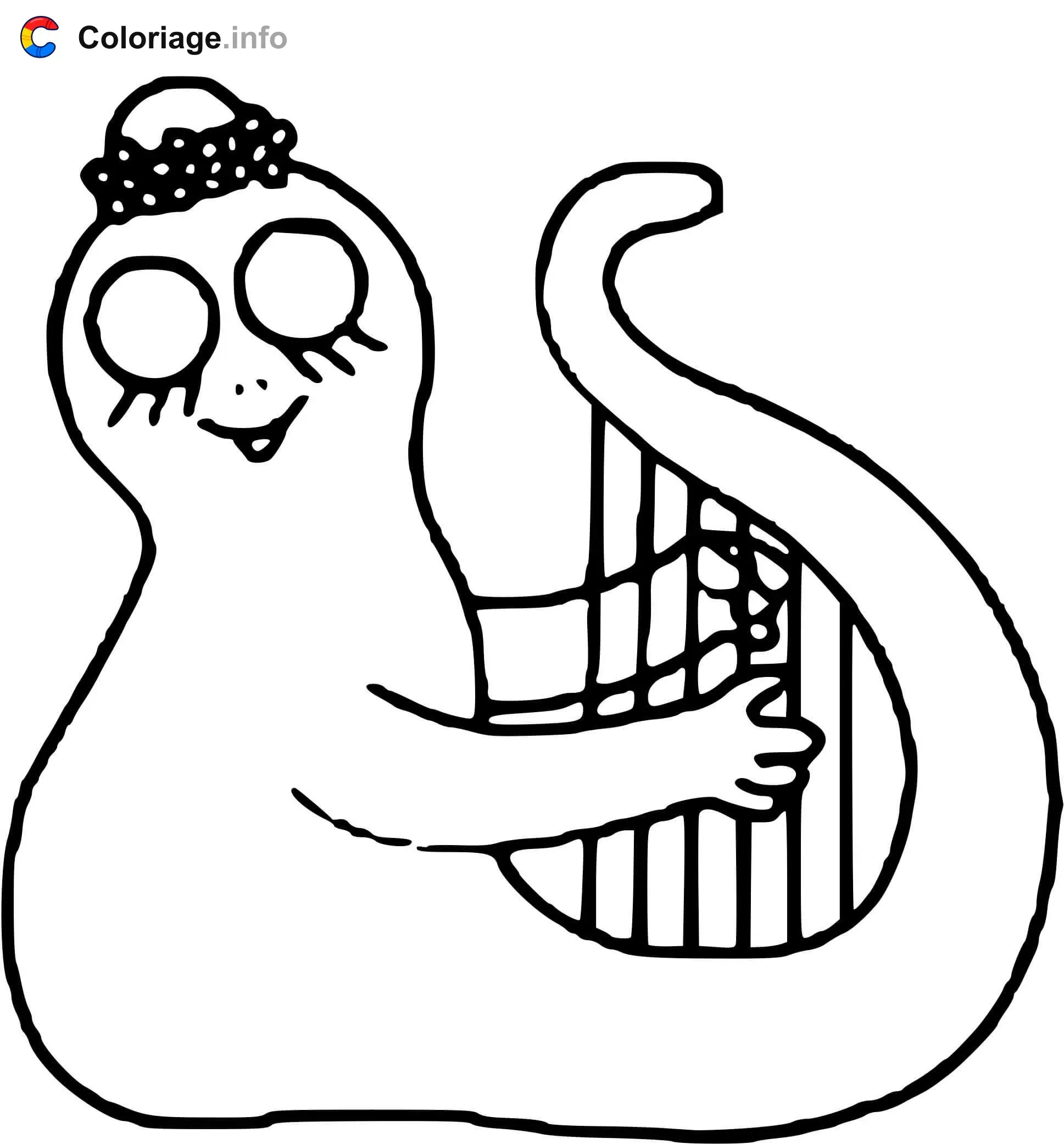 Barbalala Playing the Harp coloring page to print